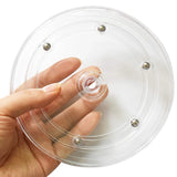 4Pcs Clear Lazy Turntable 6 Inch Acrylic Base Swivel Organizer