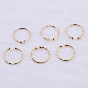 4Pcs Adjustable 18K Copper Flat Circle Bezel Ring Base for DIY Ring Jewelry