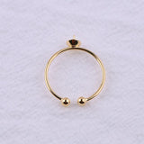 4Pcs Adjustable 18K Copper Flat Circle Bezel Ring Base for DIY Ring Jewelry
