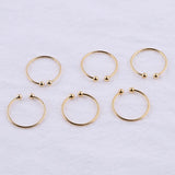 4Pcs Adjustable 18K Copper Flat Circle Bezel Ring Base for DIY Ring Jewelry