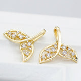 4Pcs Copper Plated Animal Charms with CZ for DIY Jewelry Making