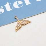 4Pcs Copper Plated Animal Charms with CZ for DIY Jewelry Making