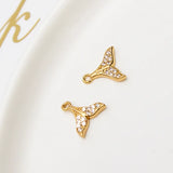 4Pcs Copper Plated Animal Charms with CZ for DIY Jewelry Making