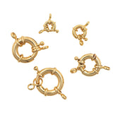 4Pcs Copper Plated Sailor Clasp Wheel Spring Ring Lock Clasp Necklace Closure