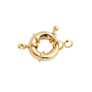 4Pcs Copper Plated Sailor Clasp Wheel Spring Ring Lock Clasp Necklace Closure