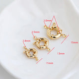 4Pcs Copper Plated Sailor Clasp Wheel Spring Ring Lock Clasp Necklace Closure