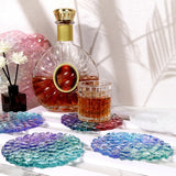 4Pcs Crystal Epoxy Diamonds Coaster Silicone Mold for Resin Casting