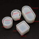 4Pcs DIY Flower Pot Storage Silicone Molds Kit for Resin Crafts