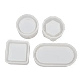 4Pcs DIY Flower Pot Storage Silicone Molds Kit for Resin Crafts