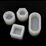 4Pcs DIY Box Silicone Resin Molds Kit Mini Round Square Flower Pot Storage Mold