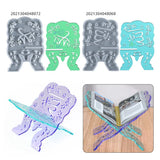4Pcs Crystal Epoxy Mould Bookshelf Table Ornament Silicone Mould