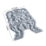 4Pcs Crystal Epoxy Mould Hollow Out Reading Folding Bookshelf Silicone Mould