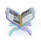 4Pcs Crystal Epoxy Mould Hollow Out Reading Folding Bookshelf Table Ornament