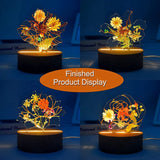 4Pcs Flower Resin Coaster Mold DIY Silicone Placemat Tea Cup Table