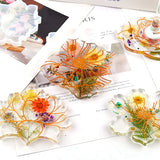 4Pcs Flower Resin Coaster Mold DIY Silicone Placemat Tea Cup Table