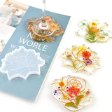 4Pcs Flower Resin Coaster Mold DIY Silicone Placemat Tea Cup Table