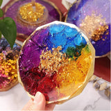 4Pcs Heart Shaped Round Coaster Silicone Mold