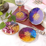 4Pcs Heart Shaped Round Coaster Silicone Mold