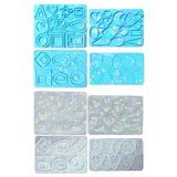 4Pcs Light Shadow Keychain Earrings Silicone Molds DIY Crafting