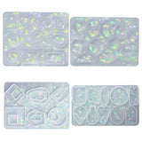 4Pcs Light Shadow Keychain Earrings Silicone Molds DIY Crafting