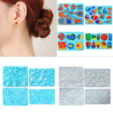 4Pcs Light Shadow Keychain Earrings Silicone Molds DIY Crafting