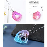 4Pcs Druzy Gem Resin Mold Quartz Rock Cluster Geode Pendant Silicone