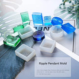4Pcs DIY Water Ripple Silicone Molds Epoxy Resin Necklace Pendant Casting Kit