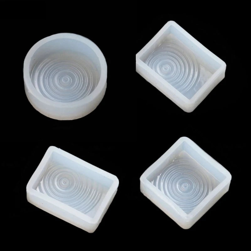 4Pcs DIY Water Ripple Silicone Molds Epoxy Resin Necklace Pendant Casting Kit