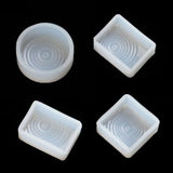 4Pcs DIY Water Ripple Silicone Molds Epoxy Resin Necklace Pendant Casting Kit