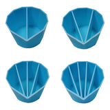 4Pcs Silicone Measuring Cups Mixing Cup For Dispensing Crafts,Blue