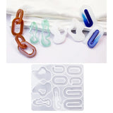 4Pcs Crystal Epoxy Earrings Jewelry Molds Irregular Mirror Silicone Mold