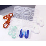 4Pcs Crystal Epoxy Earrings Molds Pendant Decoration Silicone Mold