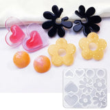 4Pcs Crystal Epoxy Earrings Molds Pendant Decoration Silicone Mold