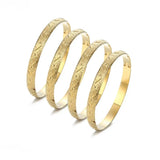 4Pcs Bangles Ethiopian African Dubai Bracelet Charm Jewelry