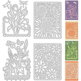 4Pcs Flower Border Frame Metal Cutting Dies for Card Scrapbooking Craft