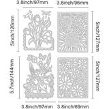 4Pcs Flower Border Frame Metal Cutting Dies for Card Scrapbooking Craft