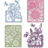 4Pcs Flower Border Frame Metal Cutting Dies for Card Scrapbooking Craft