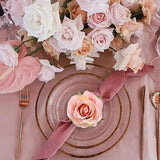 4Pcs Flower Napkin Rings Table Decorations for Wedding