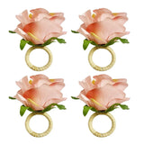 4Pcs Flower Napkin Rings Table Decorations for Wedding