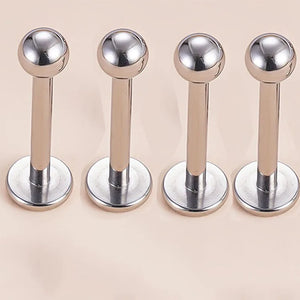 4Pcs G23 Titanium Lip Ring Ball Ear Cartilage Labret Piercing Jewelry
