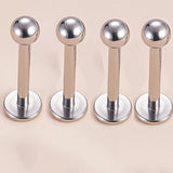 4Pcs G23 Titanium Lip Ring Ball Ear Cartilage Labret Piercing Jewelry