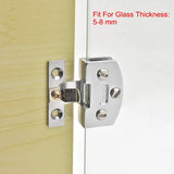 4Pcs Glass Door Hinge for 5-7mm Glass Thickness