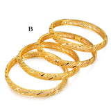 4Pcs Bride Bangles Ethiopian/France/African/Dubai Jewelry
