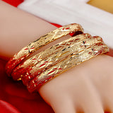 4Pcs Dubai Jewelry 8mm Hand Chain Ethiopian Bangles & Bracelets