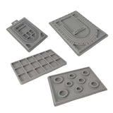 4Pcs Gray Flock Beads Tray Boards Kit DIY Bracelet Jewelry Tools