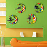 4Pcs Halloween Witch Broom Moon Wall Decor Mold Resin Casting Pendant