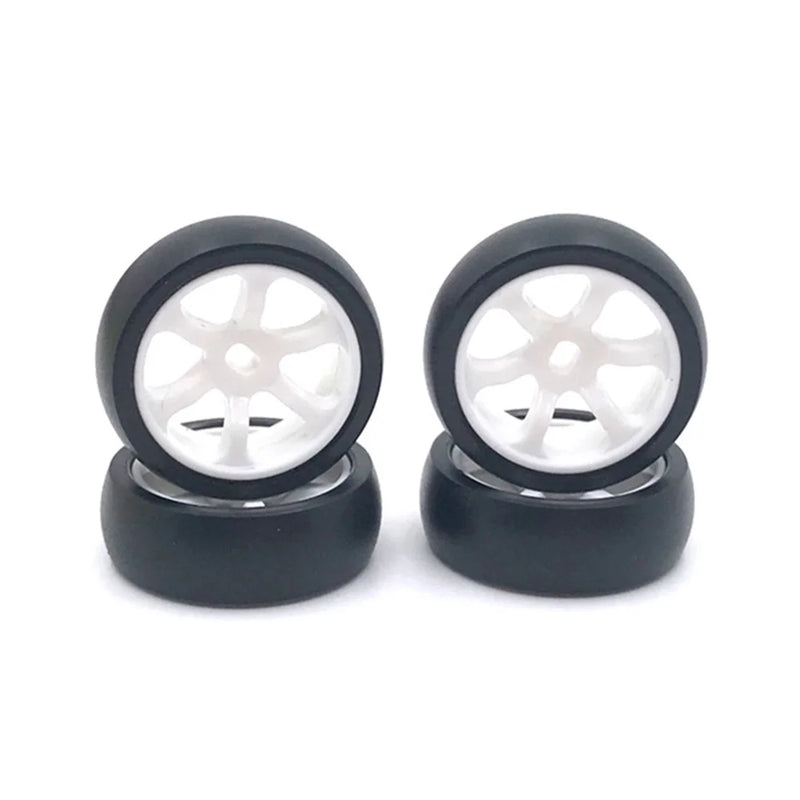 4Pcs Hard Plastic Tire Wheel for 284131 Mini RC Car