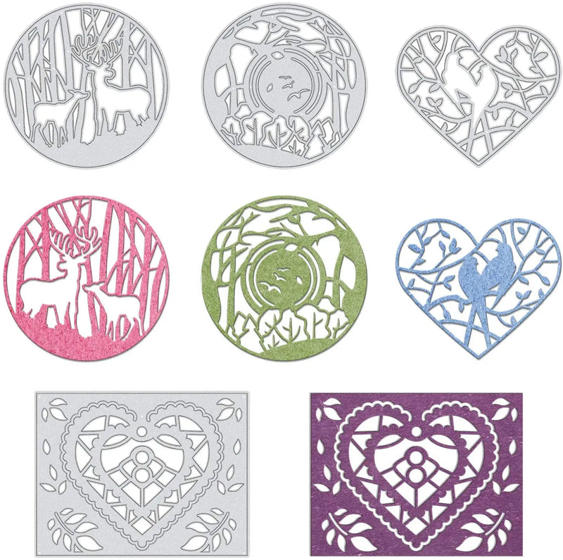 4Pcs Heart Frame Metal Cutting Dies for DIY Scrapbooking
