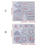 4Pcs Keychain Earrings Molds Jewelry Casting DIY Crafts