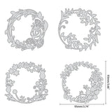 4Pcs Lace Wreath Metal Cutting Dies Scrapbook Embossing Album Paper Card Craft